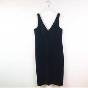 J. Crew Velvet Sleeveless Black Dress Size 10